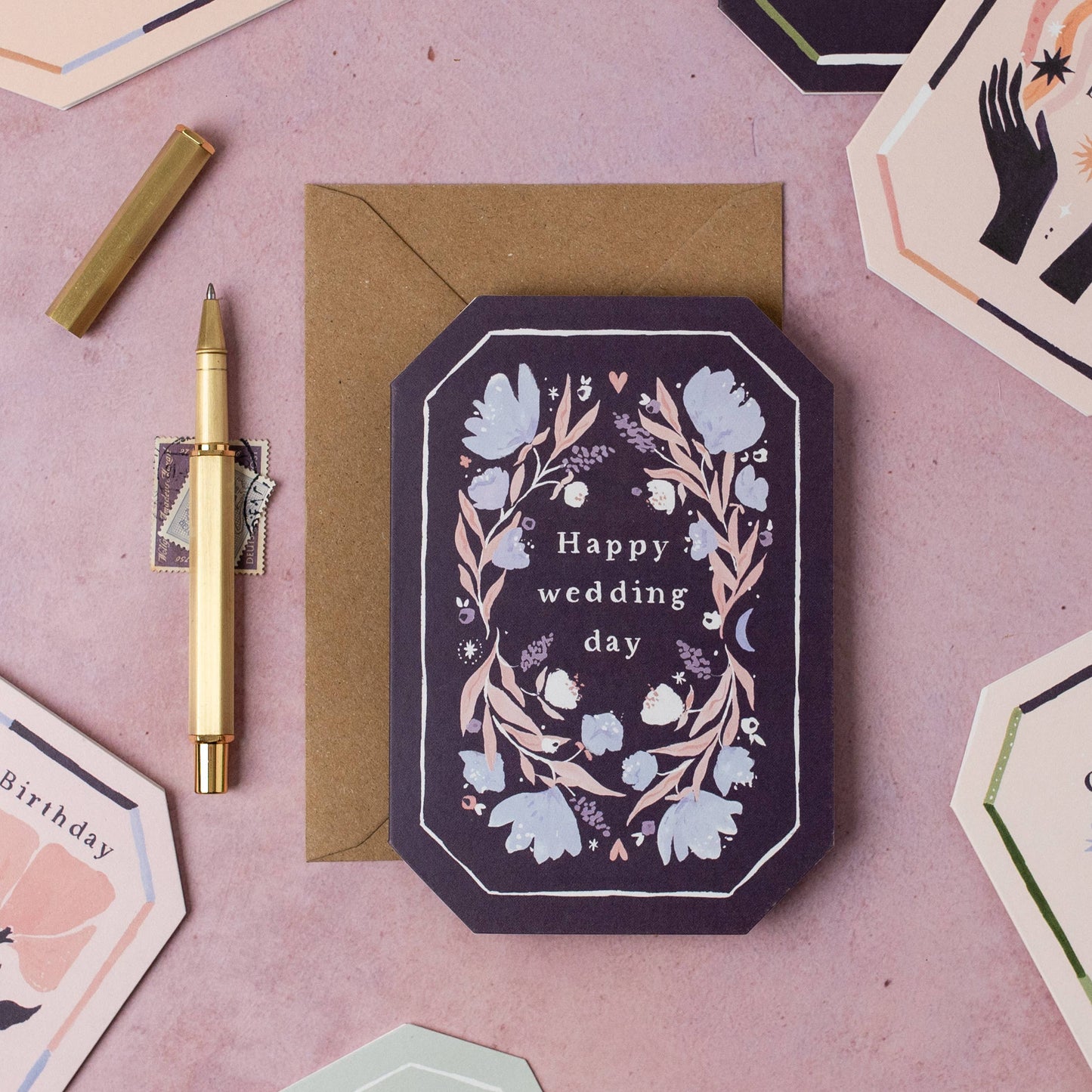 Floral Wedding Card | Shaped Greetings Cards | Wedding Cards