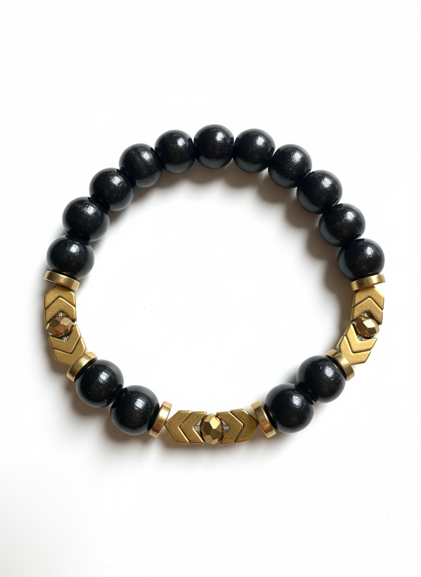 Gist - black and gold bracelet