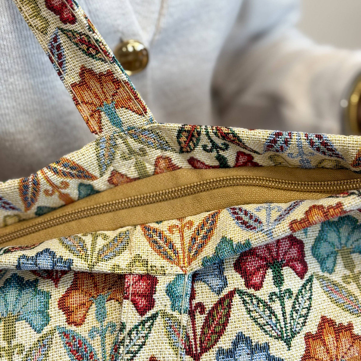 Large Flora Zipper Bag