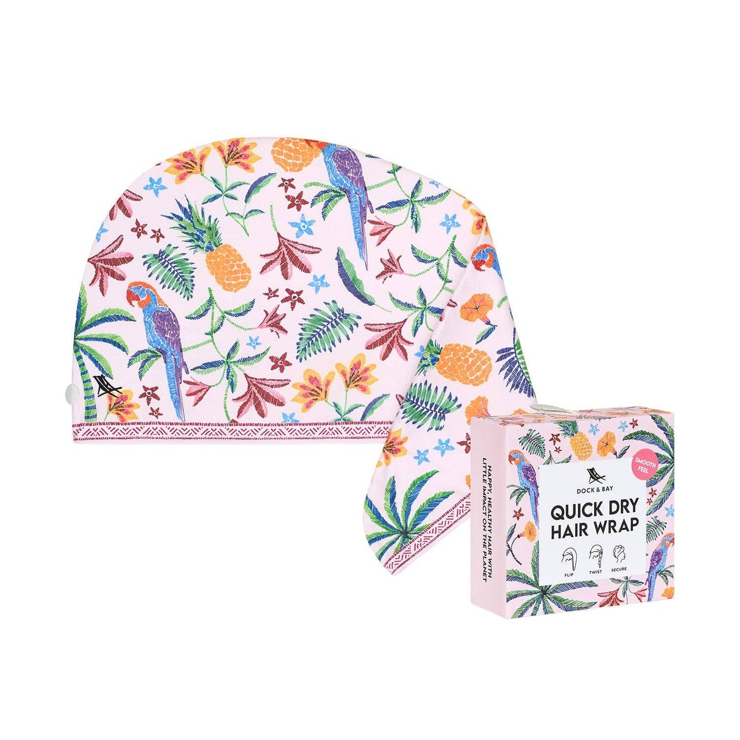 Dock & Bay Hair Wrap - Pink Paradise: One Size