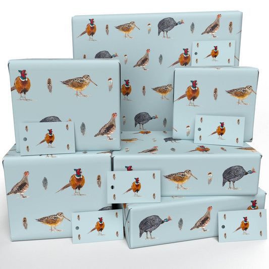 Game Birds Wrapping Paper • ECO Friendly • UK Made