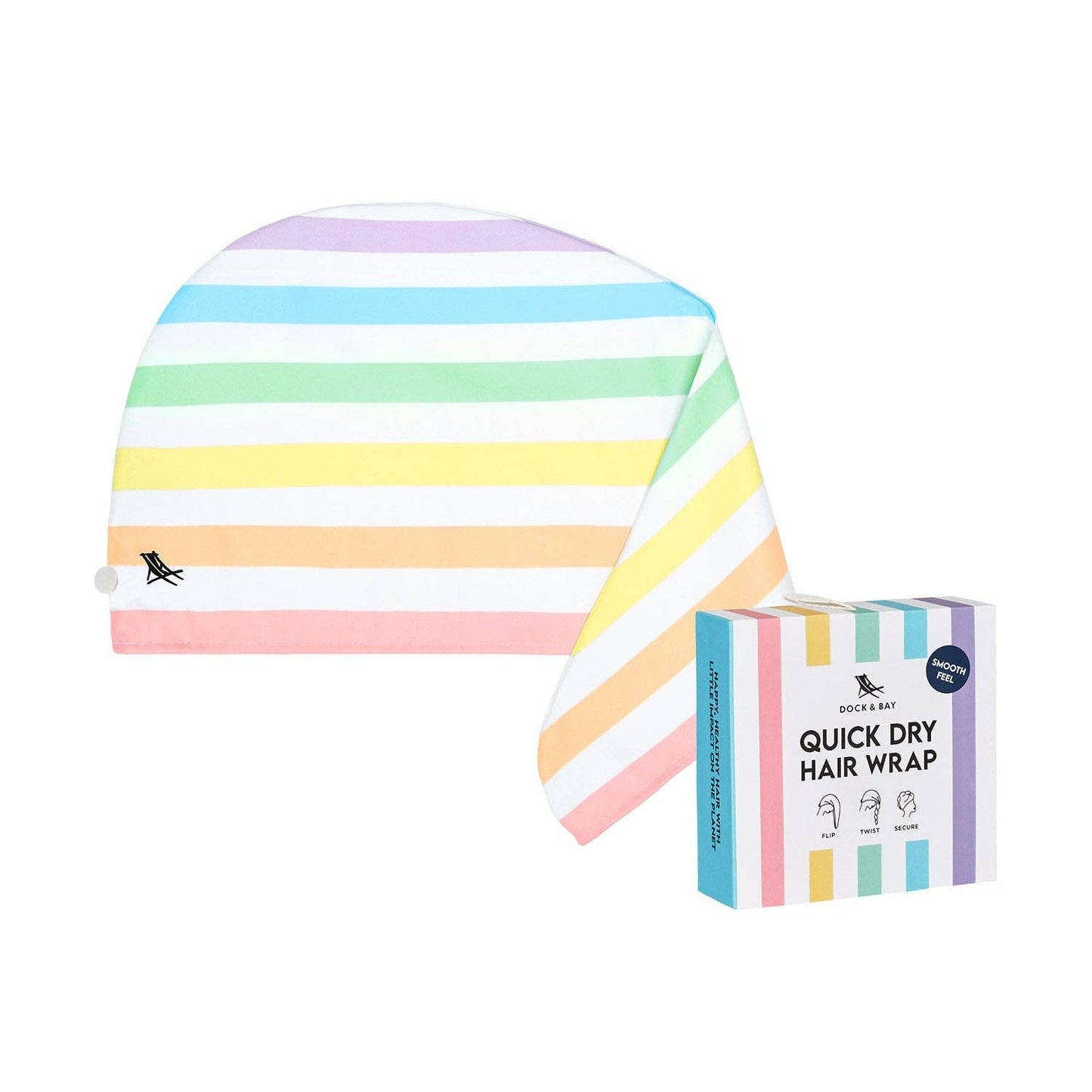 Dock & Bay Hair Wraps - Unicorn Waves (New Box) - GRS Certified: One Size