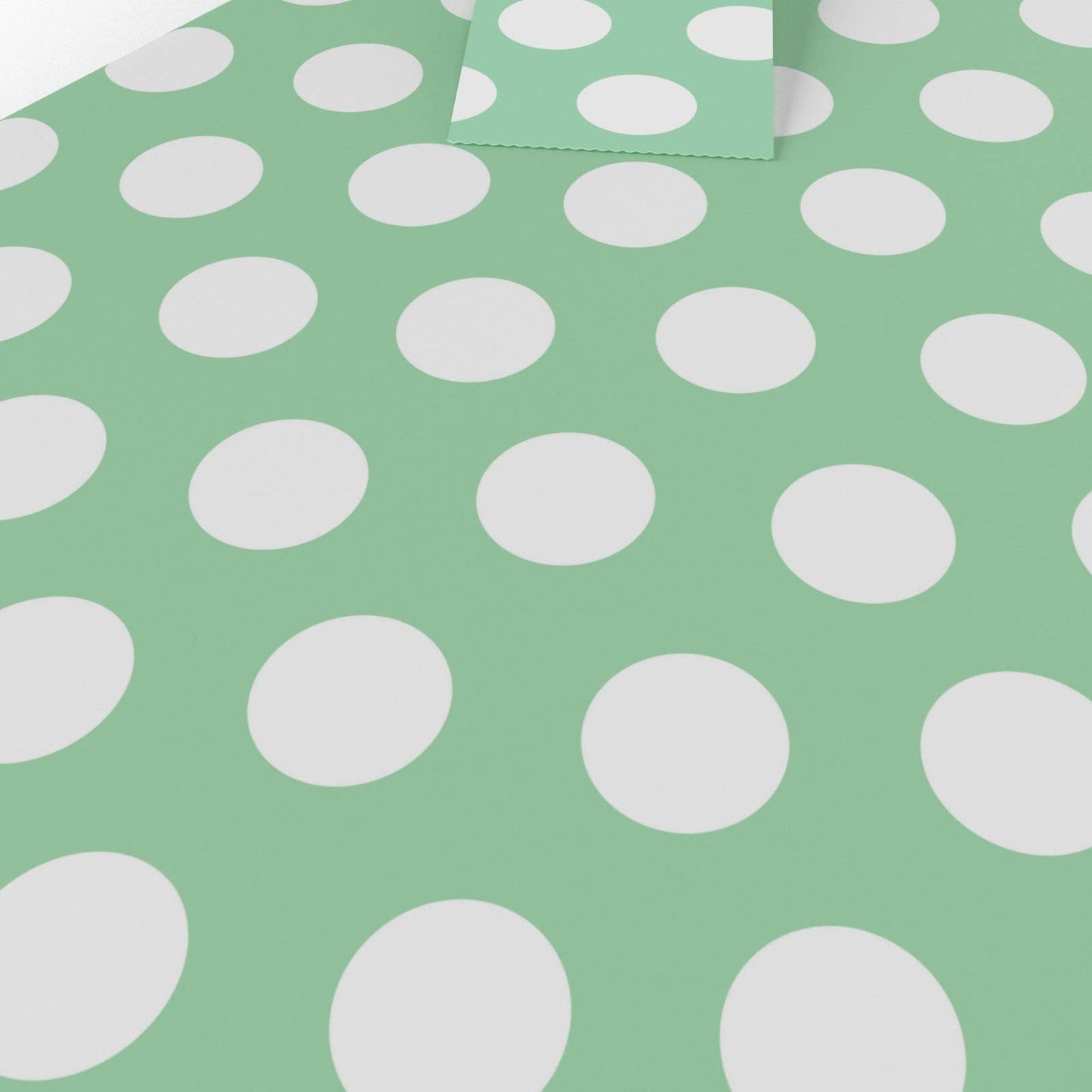Polka Dot Green Wrapping Paper • ECO Friendly • UK Made