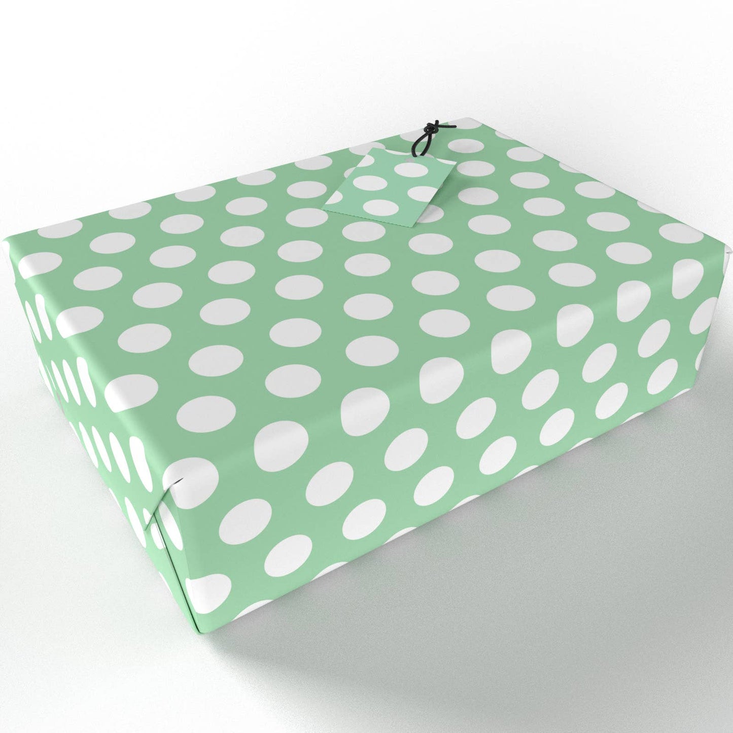 Polka Dot Green Wrapping Paper • ECO Friendly • UK Made