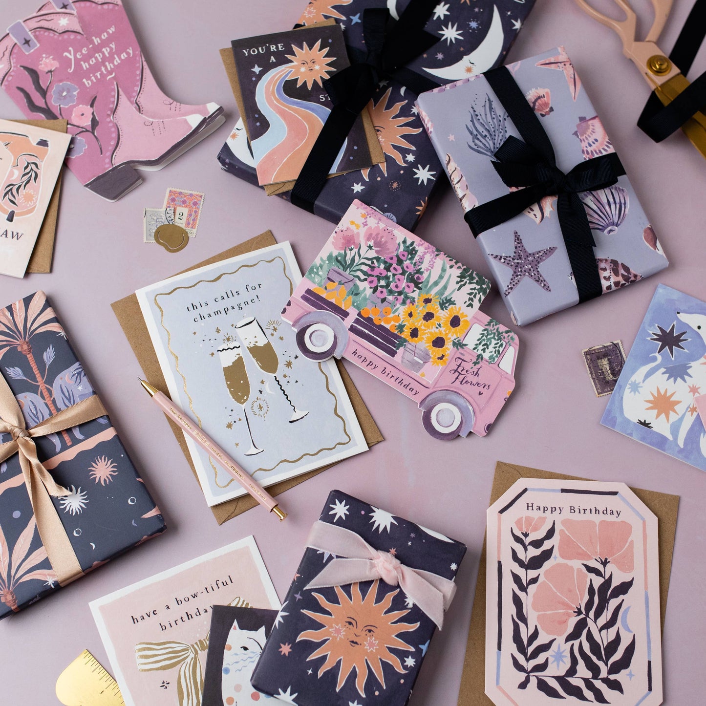 Shells Gift Wrap | Wrapping Paper | Gift Wrap Sheet | Zodiac