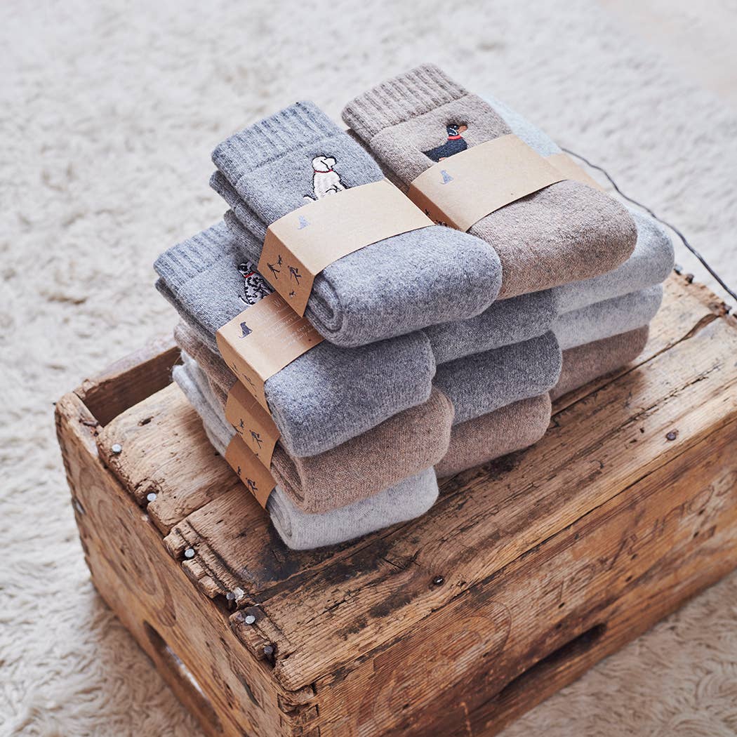 Dog Walking Socks - Grey Schnauzer