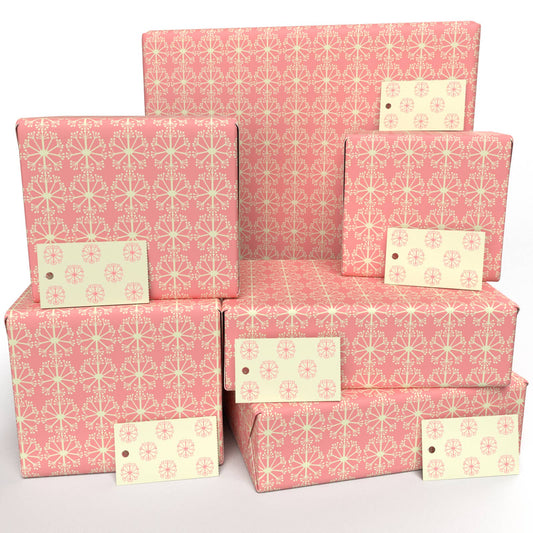 Pink Ditsy Ditsy Wrapping Paper • ECO Friendly • UK Made