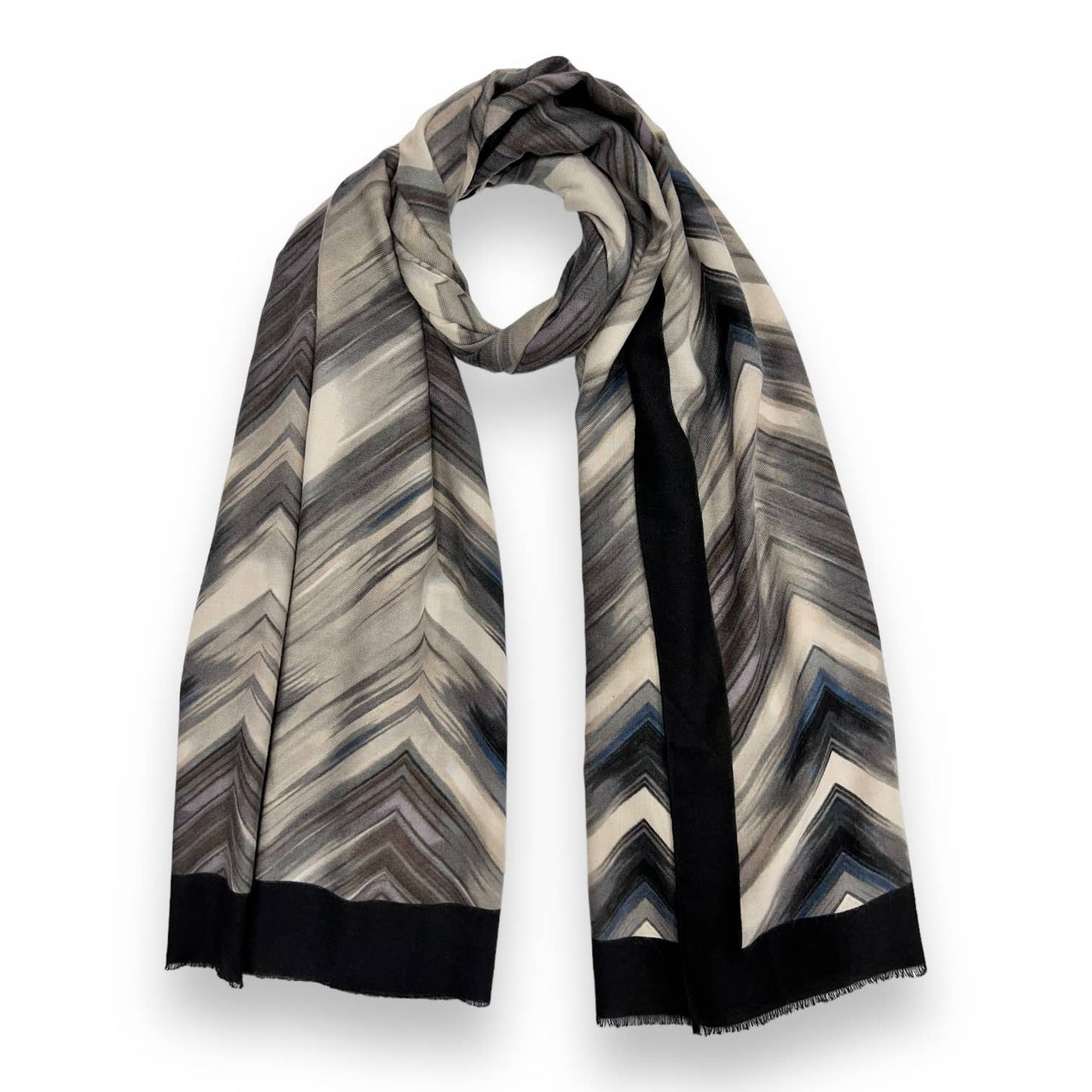 Herringbone print of medium weight scarf: Green