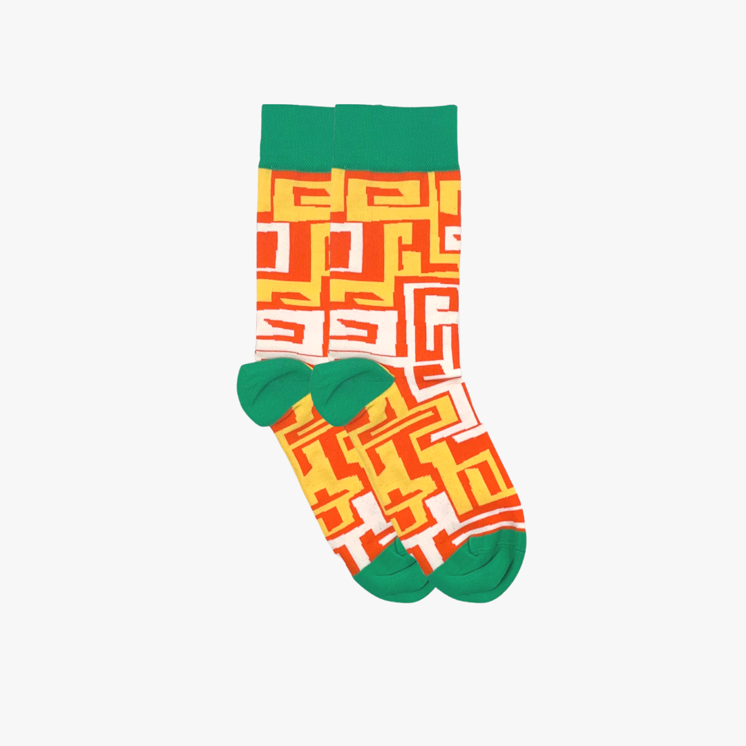 Street Life Orange Socks: M