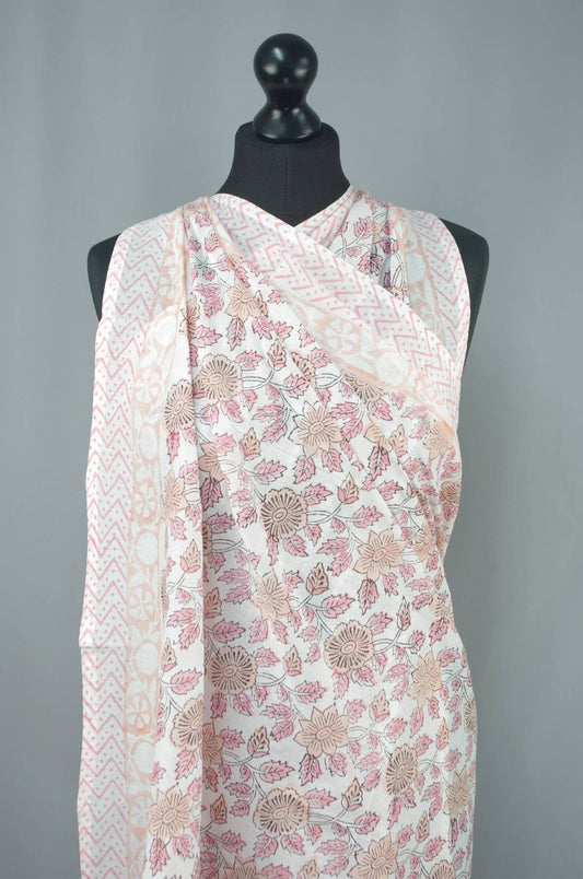 Beach  Coverup Sarong Pareo - Coral Floral