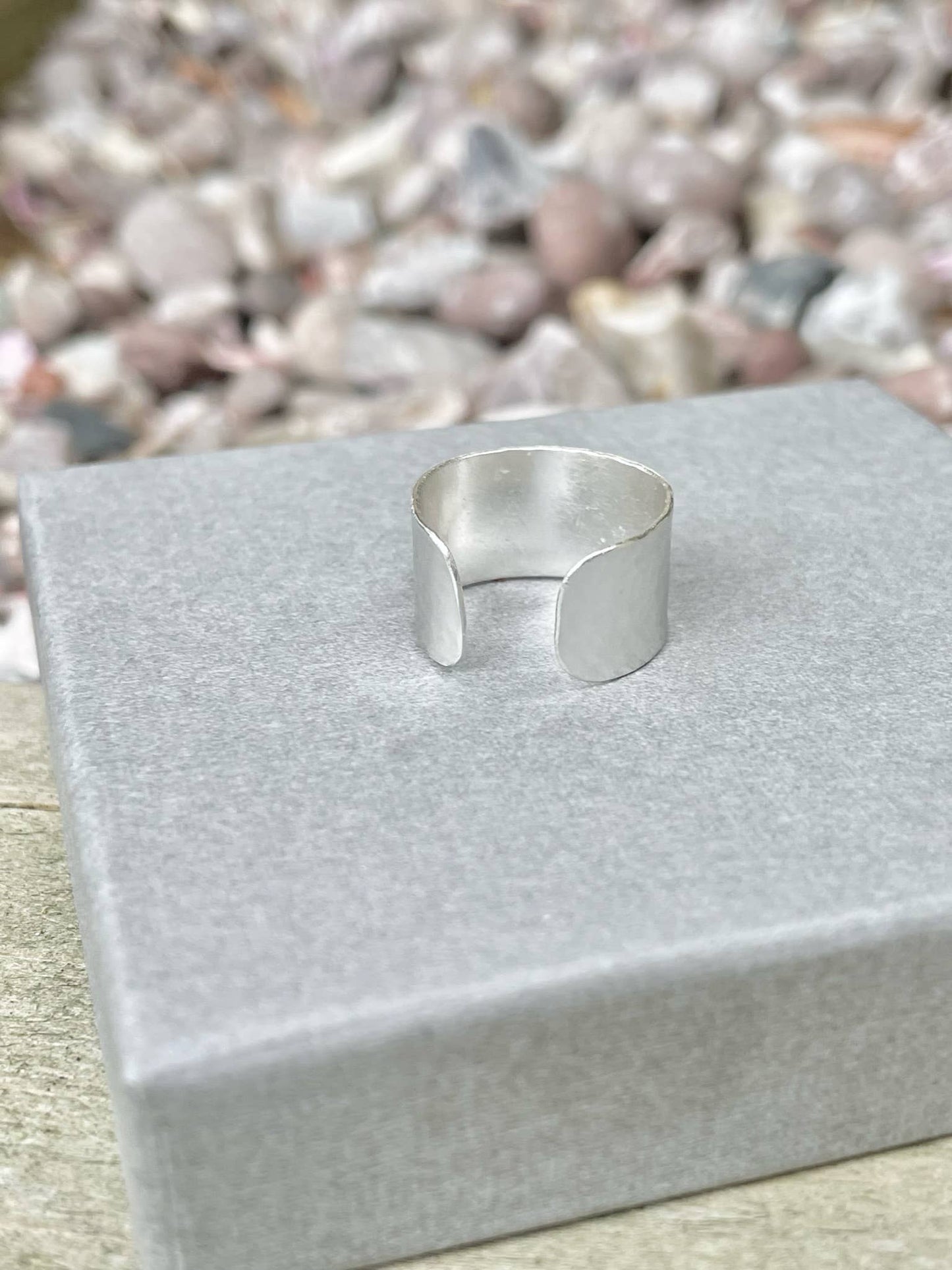 Large sterling silver adjustable ring, large silver ring: Small