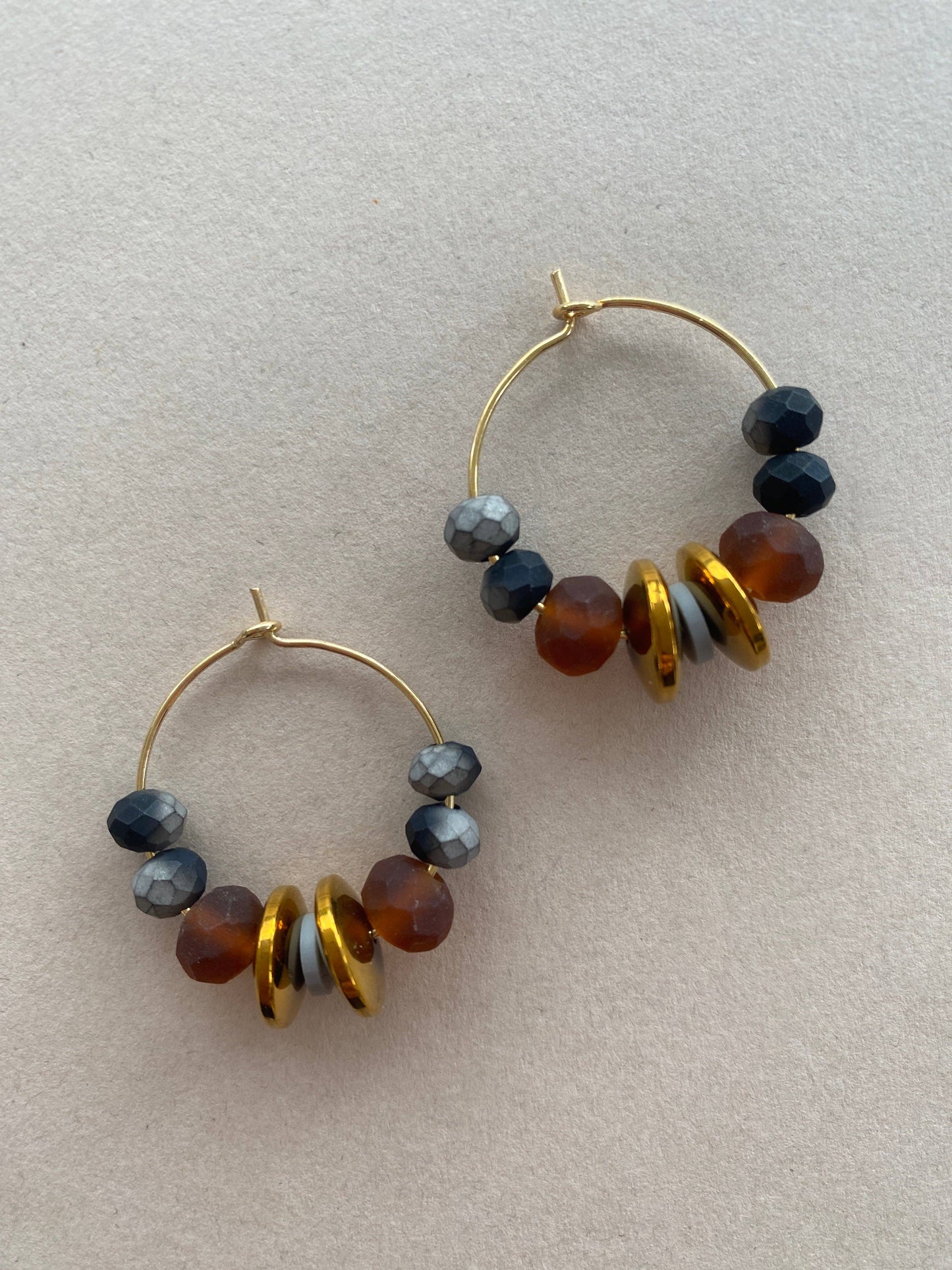 Gist Amber hoop earrings