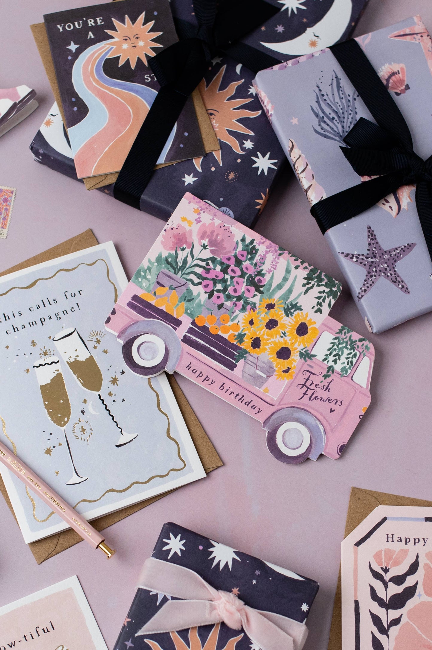 Flower Truck Birthday Card - Sister Paper