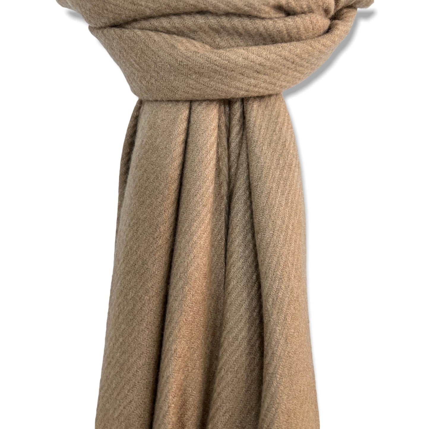 Plain cashmere mix ribbed winter scarf with tassel: Navy