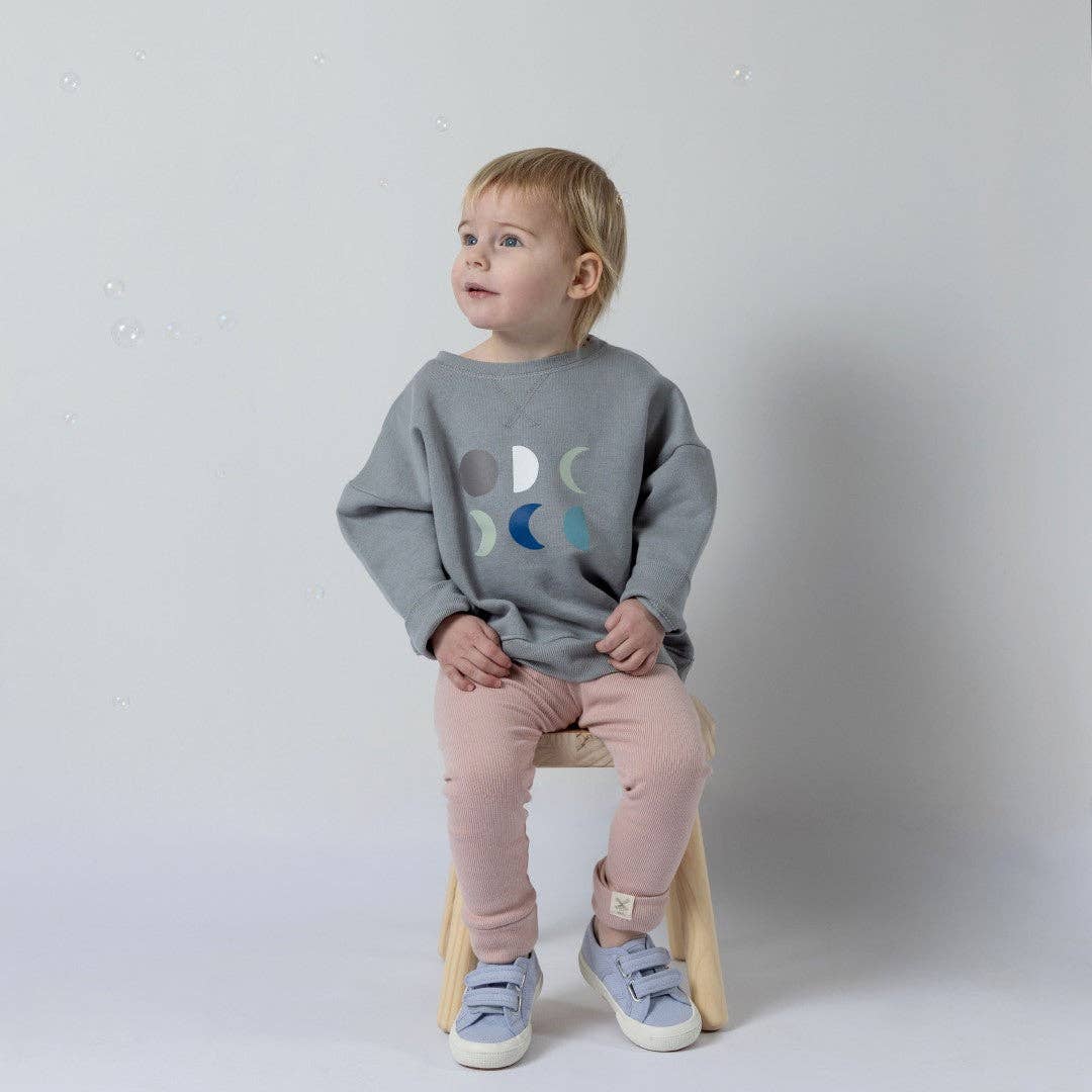Sweatshirt | Grey Crescent Moon: Grey / 2-3y