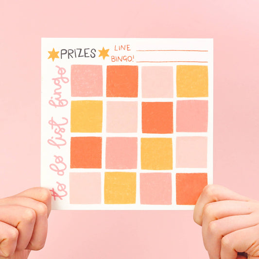To do list bingo - square notepad
