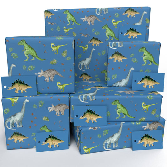 Childrens Blue Dinosaurs  • ECO Friendly  • UK Made
