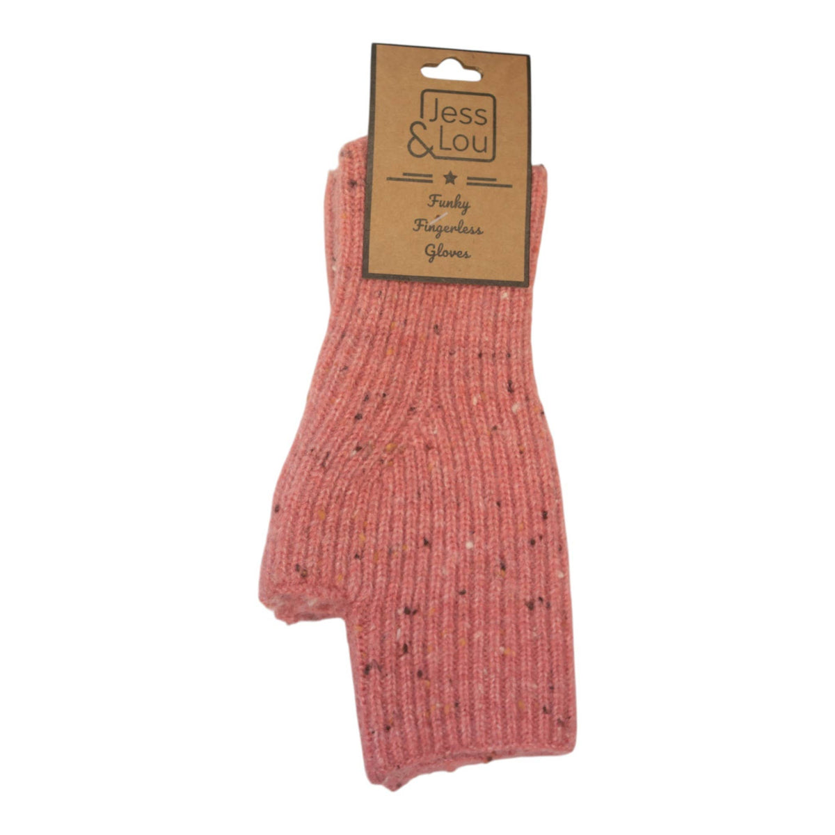 Pink Speckle Cosy Fingerless Gloves GL351