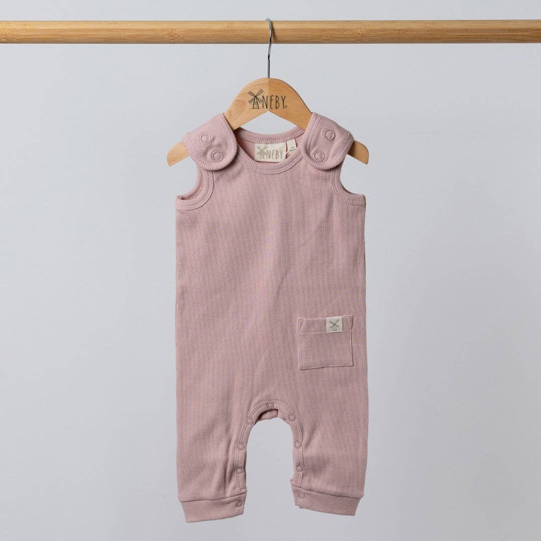 Sleeveless Romper: Slate Blue / 6-9m