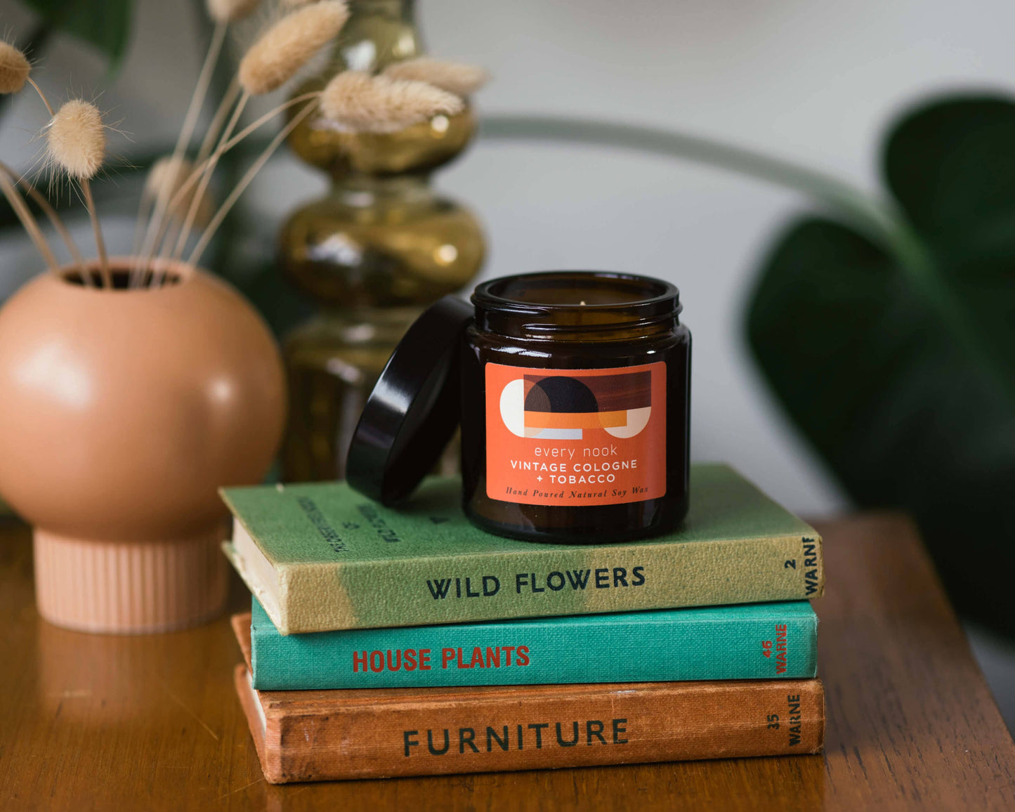 Vintage Cologne + Tobacco soy scented candle: Large