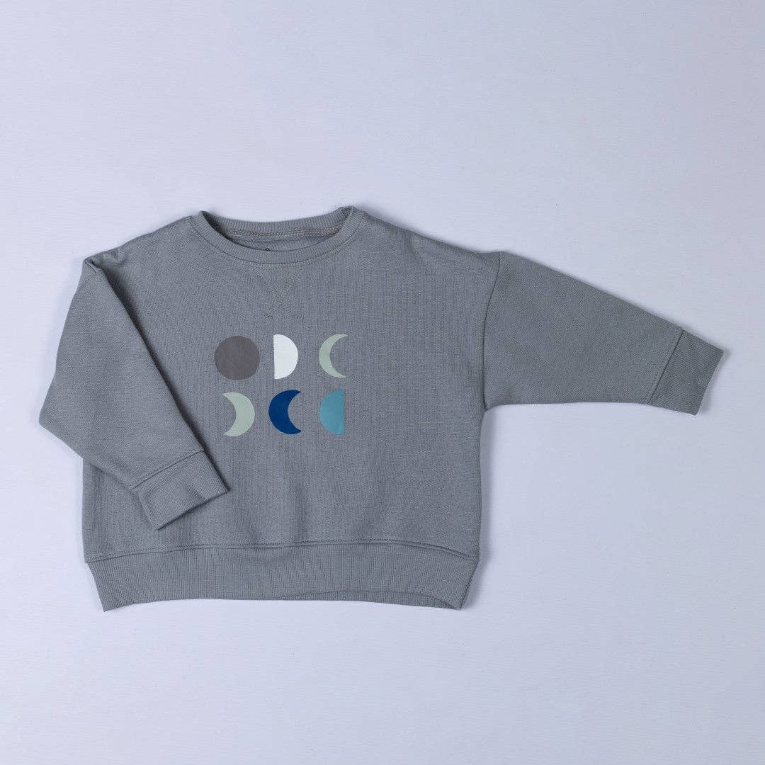 Sweatshirt | Grey Crescent Moon: Grey / 18-24m