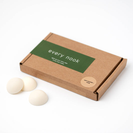 Every nook soy wax melts: SOFT LEATHER + PLUM