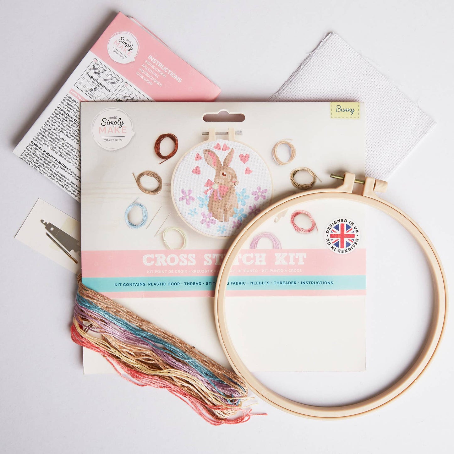 Simply Make Cross Stitch Craft Kit Bunny Design