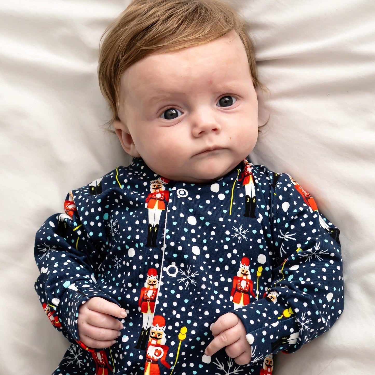 Nutcracker print cotton Sleepsuit: 3-6 M