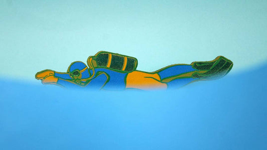 Scuba Diver Bookmark: Apple
