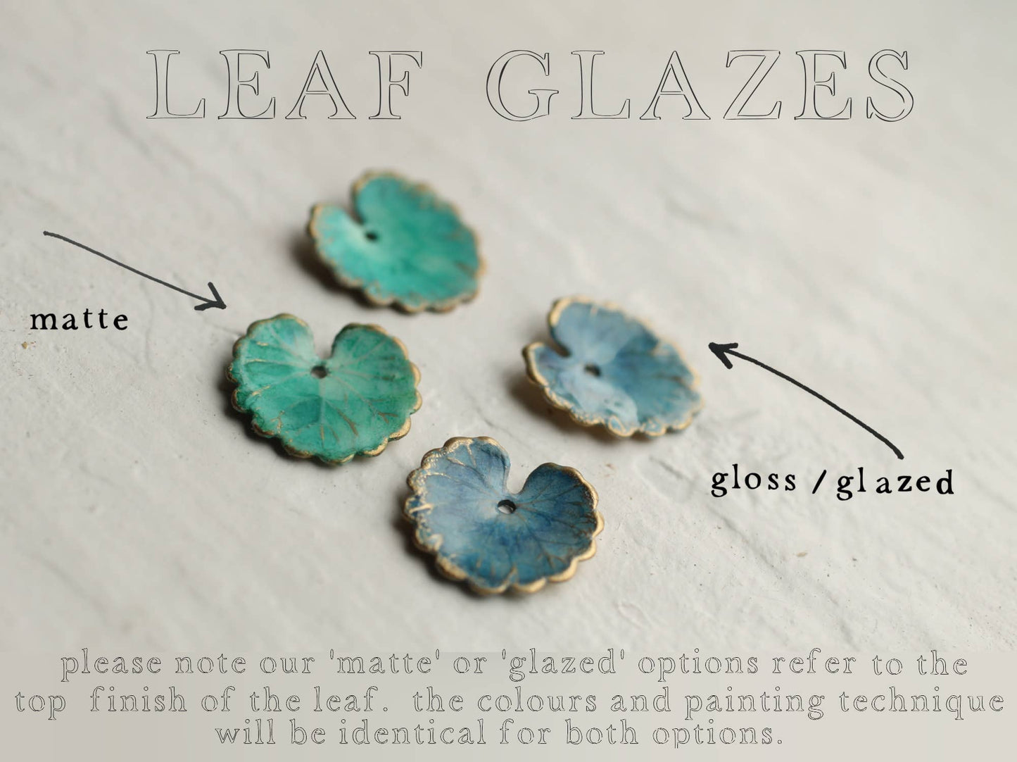 Blue Ivy Leaf Earrings: Long / Gloss