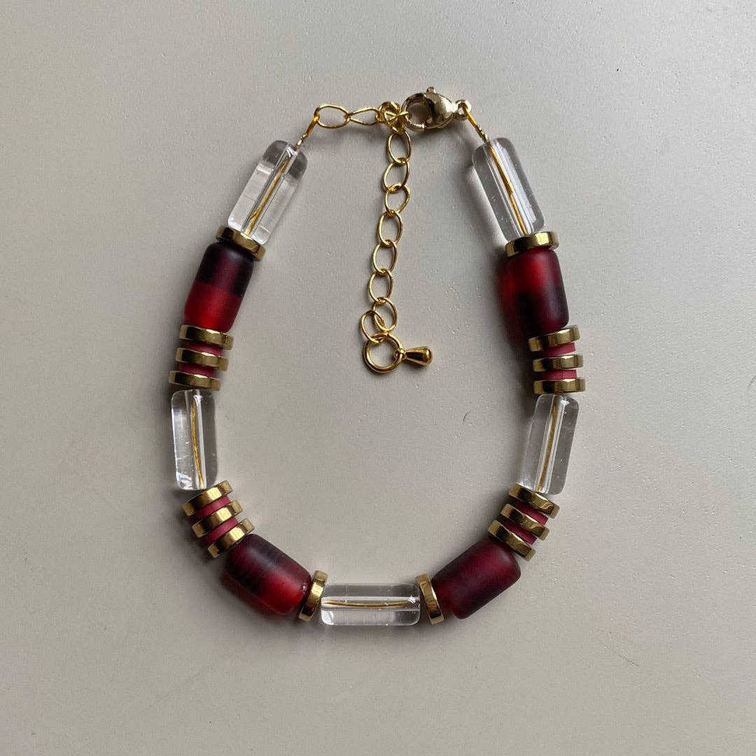 Gist Indian glass bracelet - Red