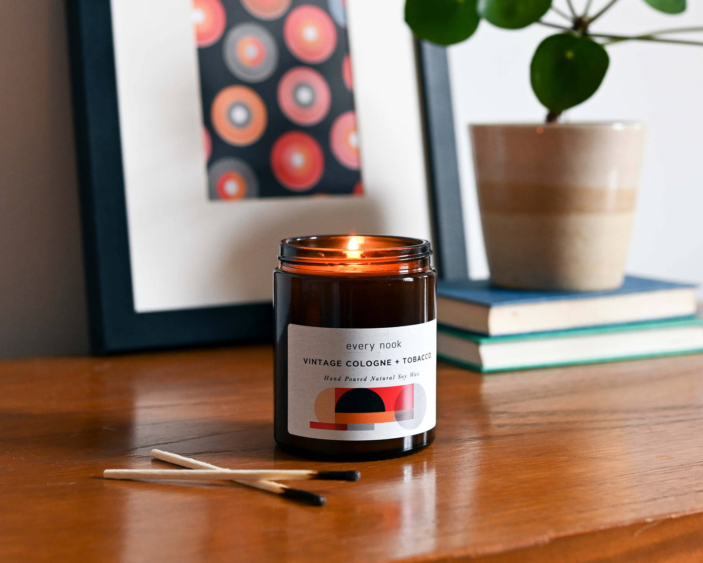 Vintage Cologne + Tobacco soy scented candle: Large