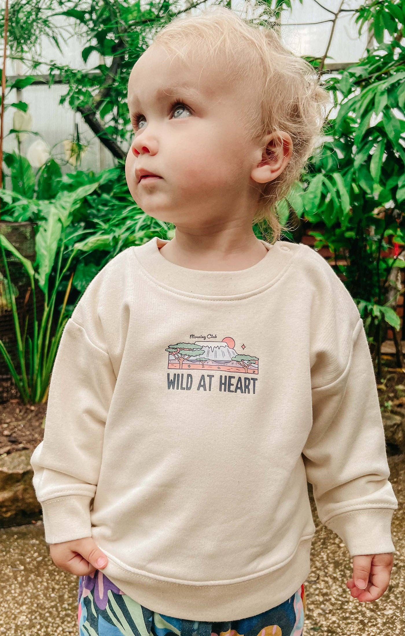 Wild At Heart Organic Cotton Childrens Sweatshirt: Natural* / 5-6 Years