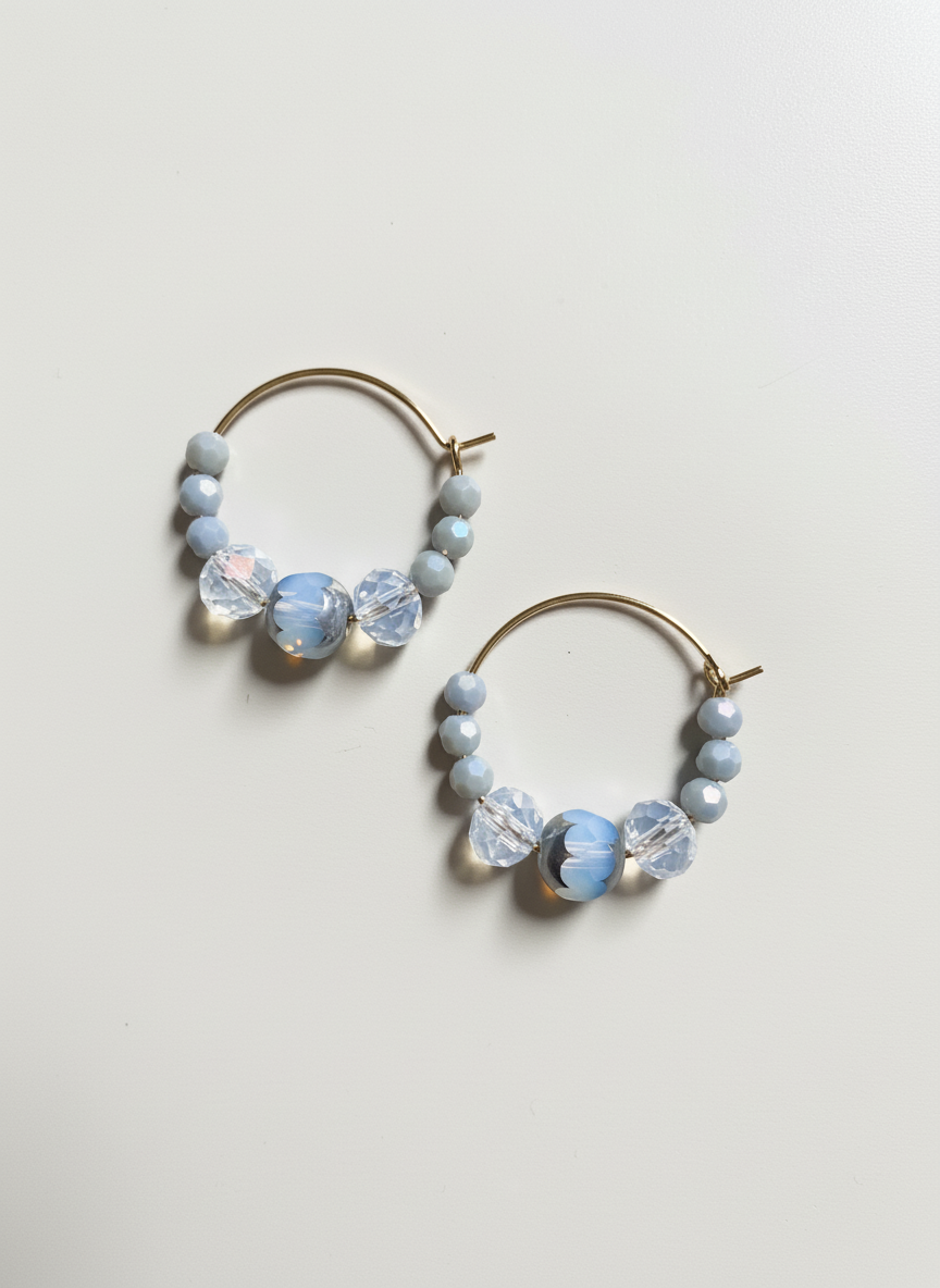 Gist earrings blue mist