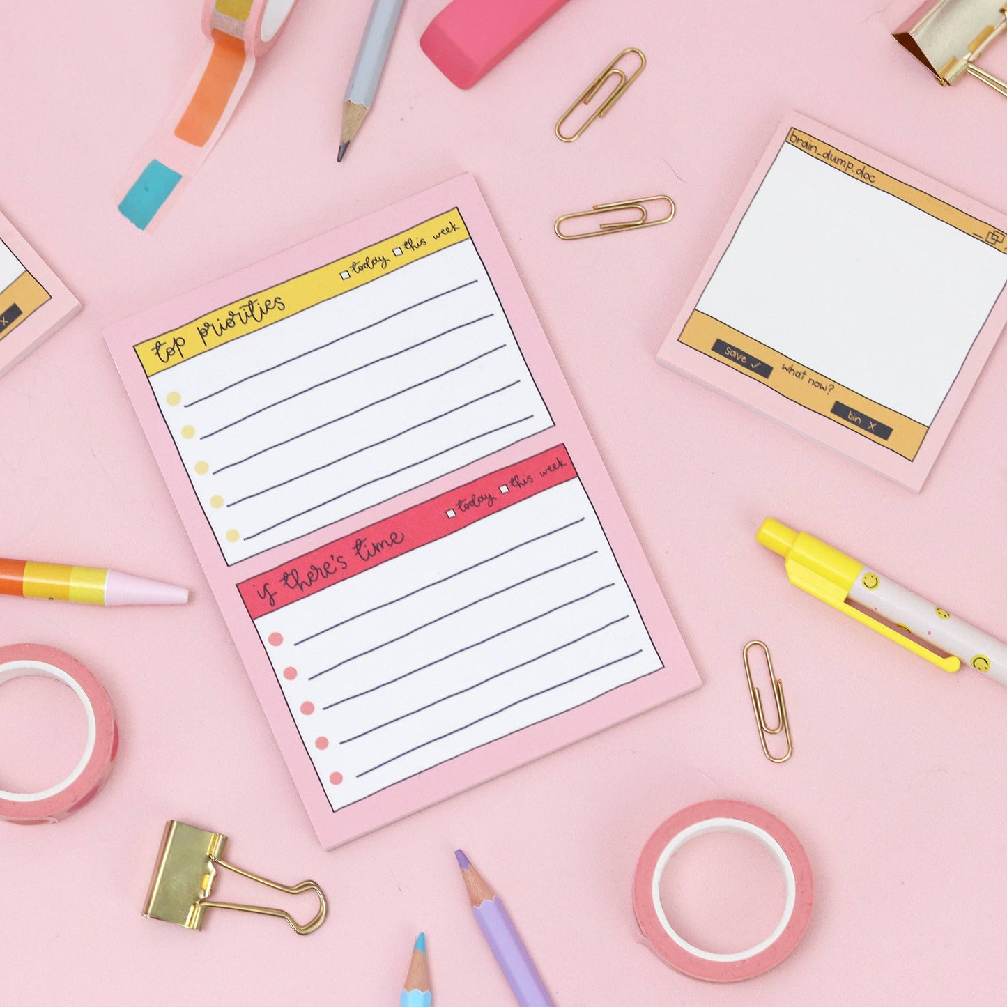 A6 notepad - top priorities