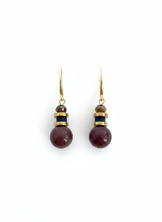 Gist - Semi precious Gem stone and crystal drop earrings