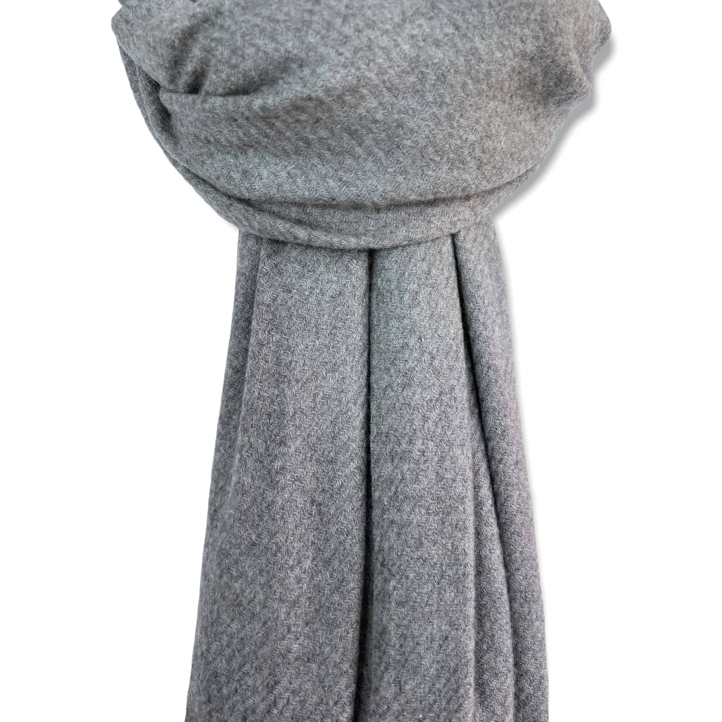 Plain cashmere mix ribbed winter scarf with tassel: Navy