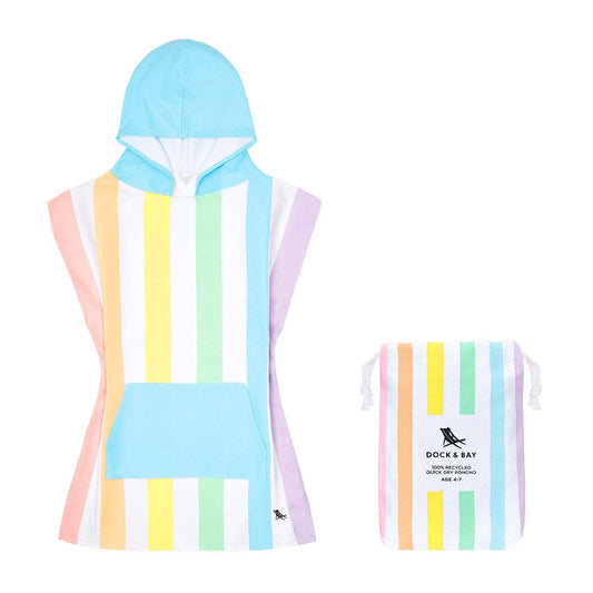 Dock & Bay Poncho Kids - Unicorn Waves: Small (Age 3 to 5) (66x49cm)