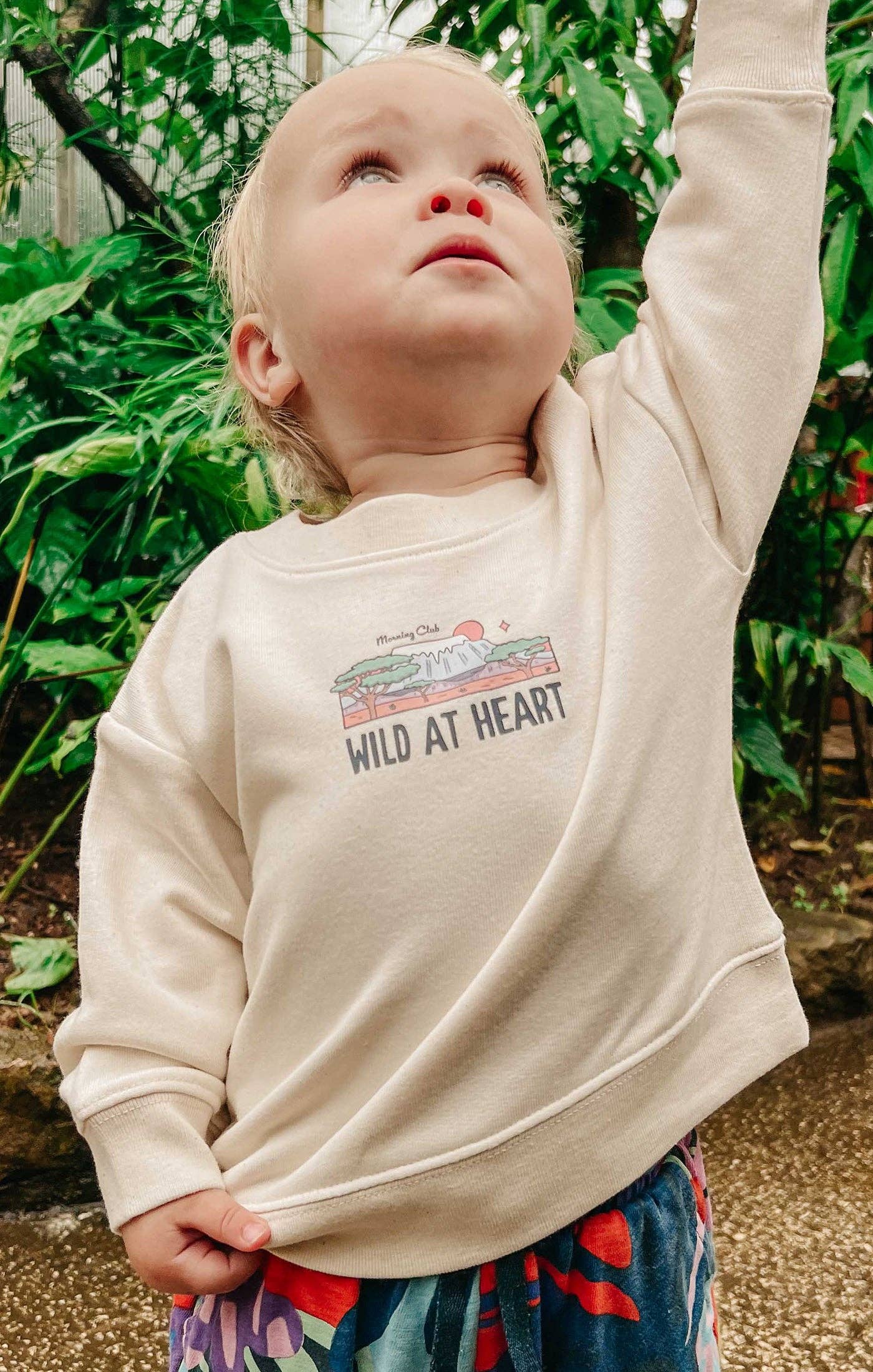 Wild At Heart Organic Cotton Childrens Sweatshirt: Natural* / 5-6 Years
