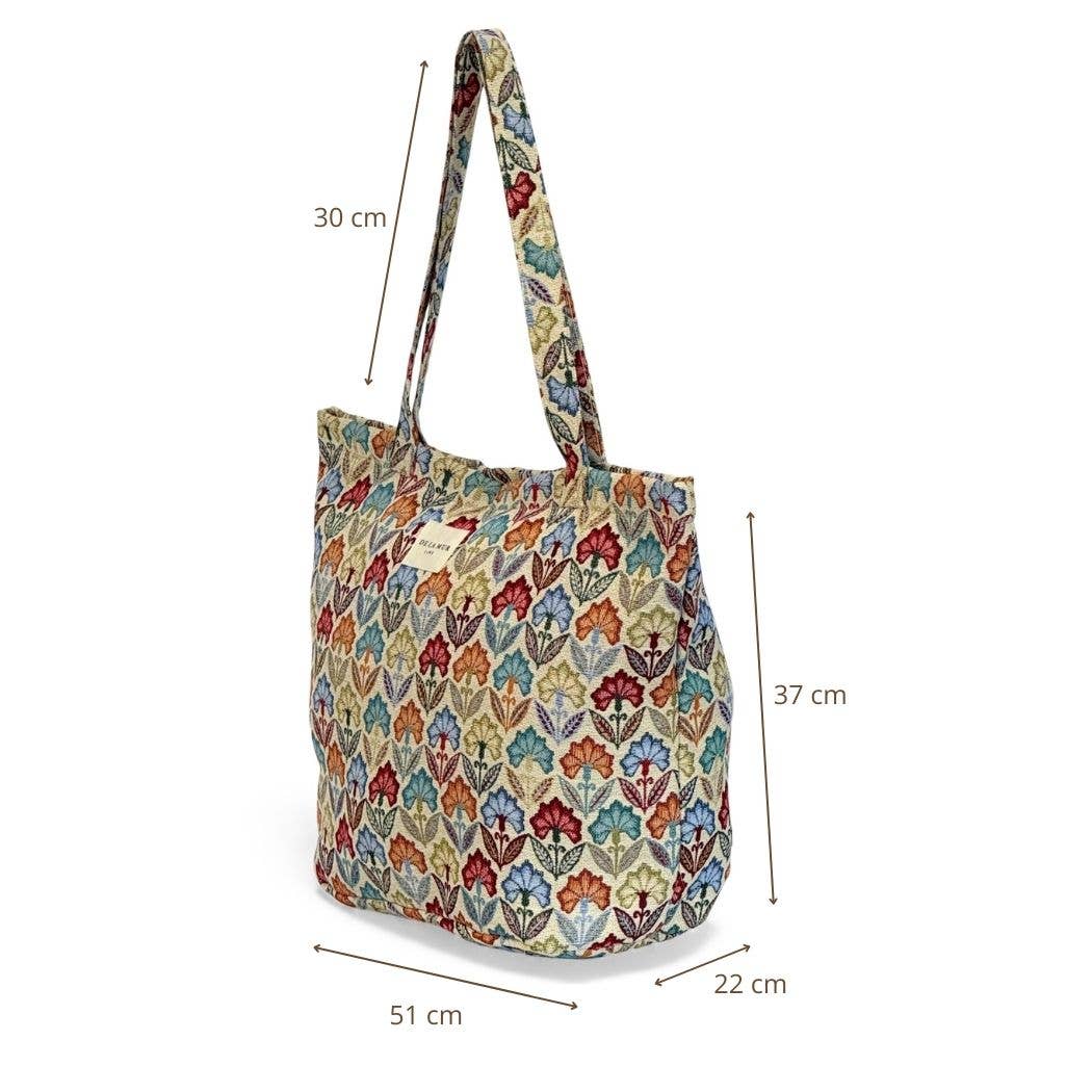 Large Flora Zipper Bag