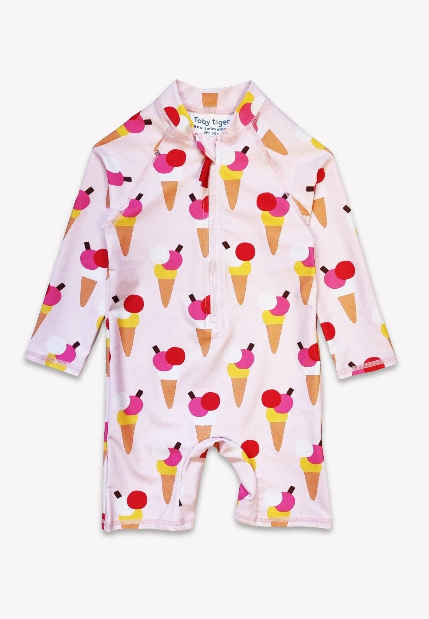 Ice Cream Cones Print Baby Long-Sleeved Swimsuit: 18-24m 92cm