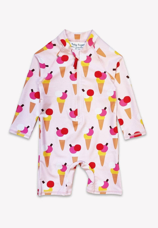 Ice Cream Cones Print Baby Long-Sleeved Swimsuit: 18-24m 92cm
