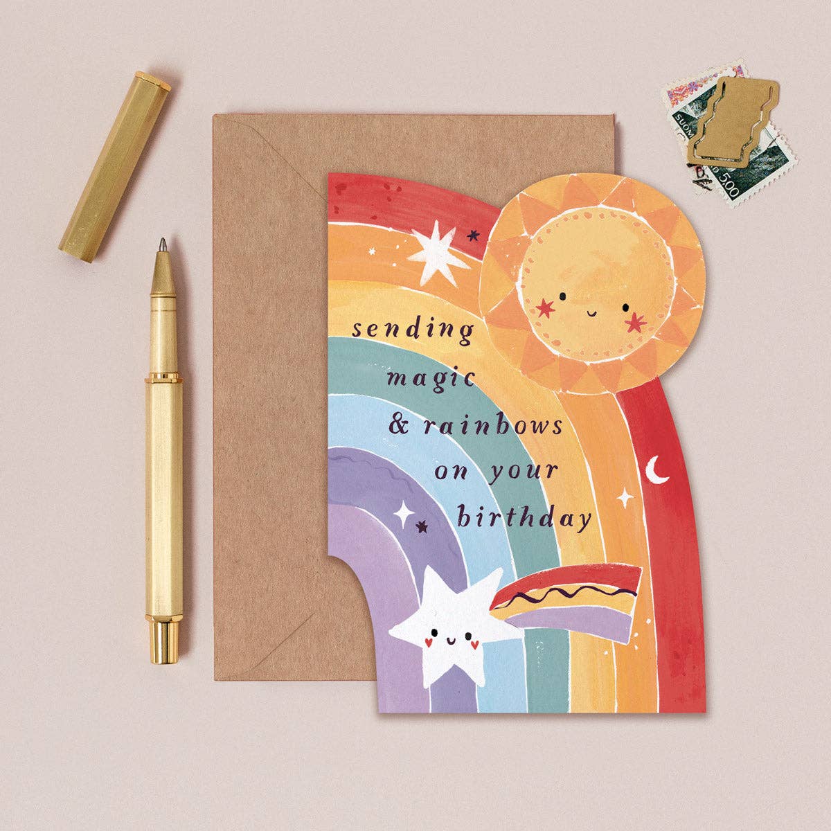 Kids Rainbow Birthday Card | Childrens Birthday Cards