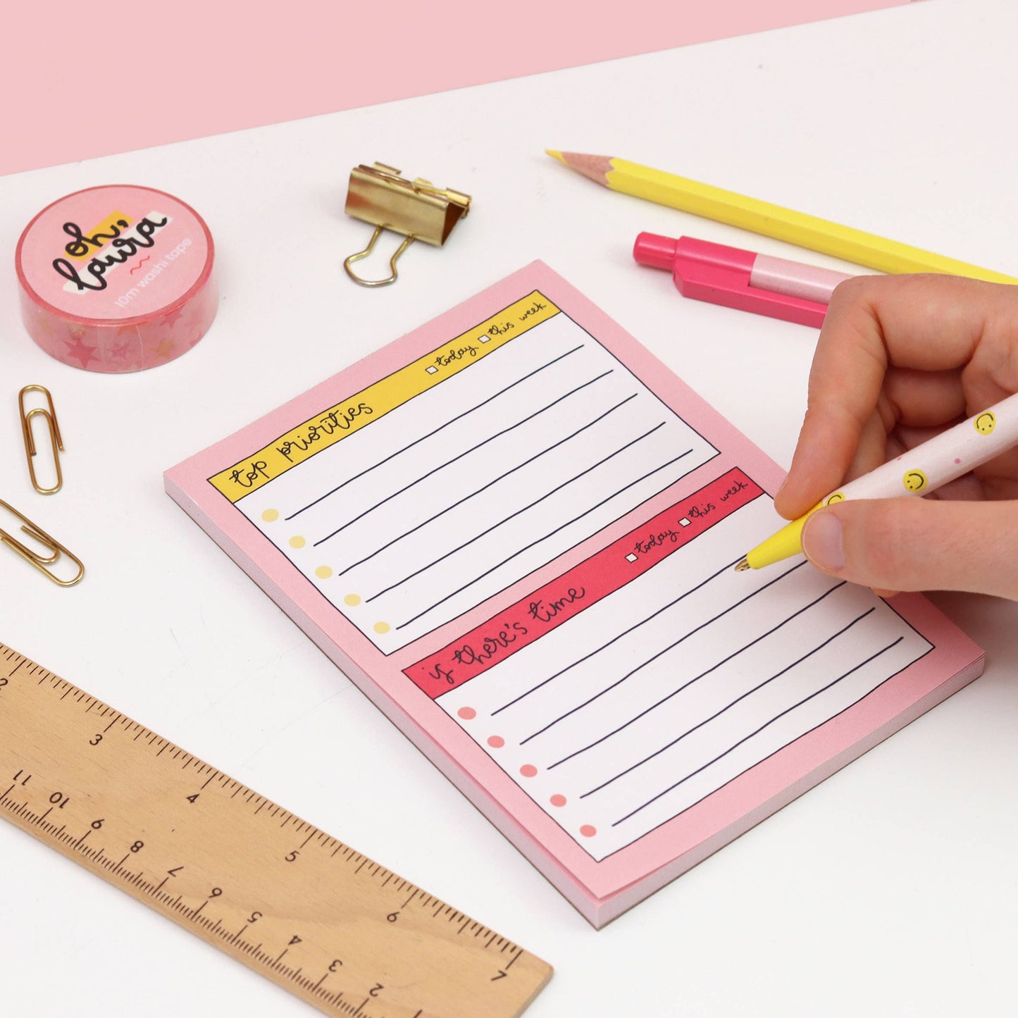 A6 notepad - top priorities
