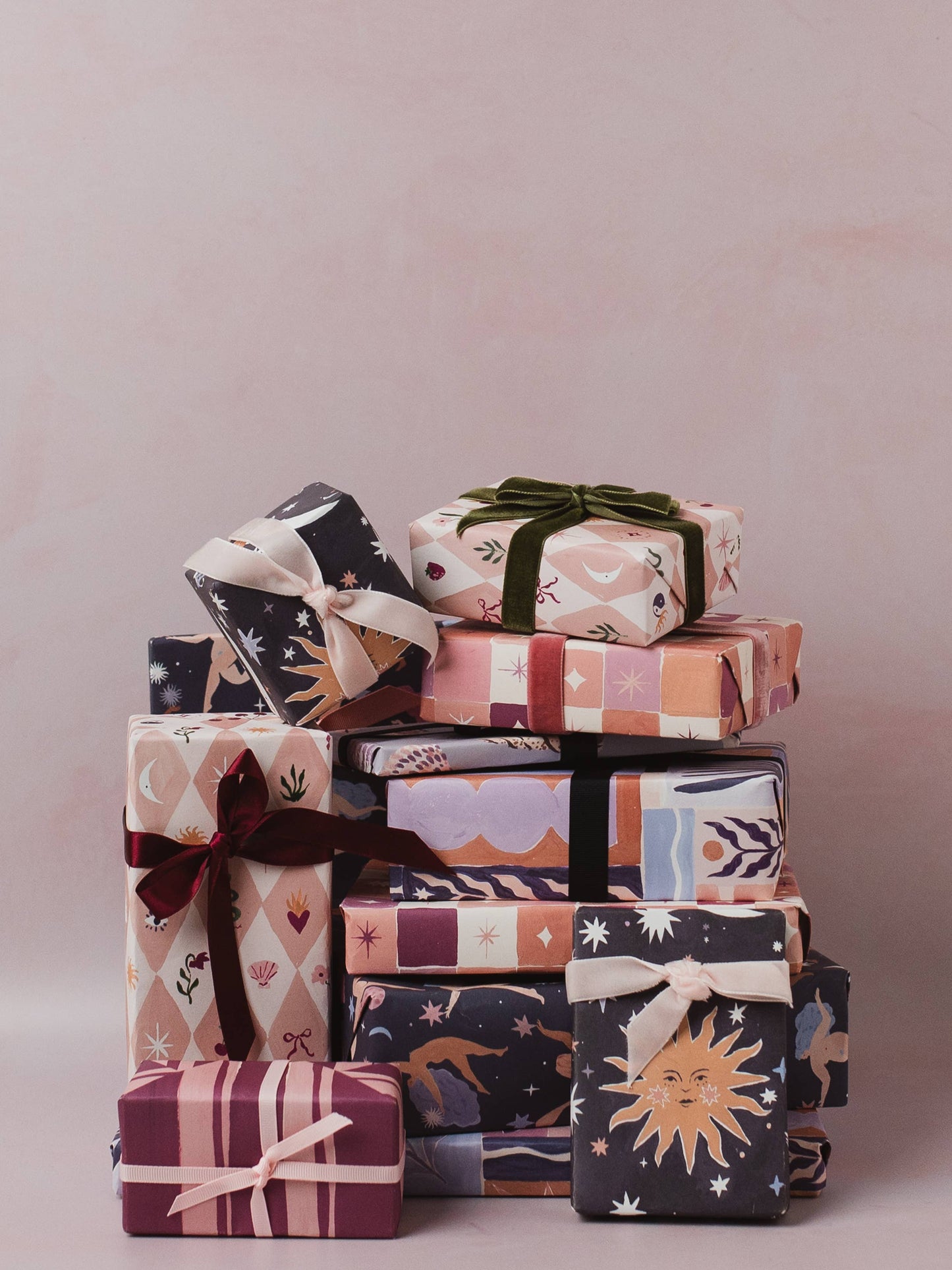 Dream Quilt Gift Wrap | Quilted Stars Wrapping Paper Sheets