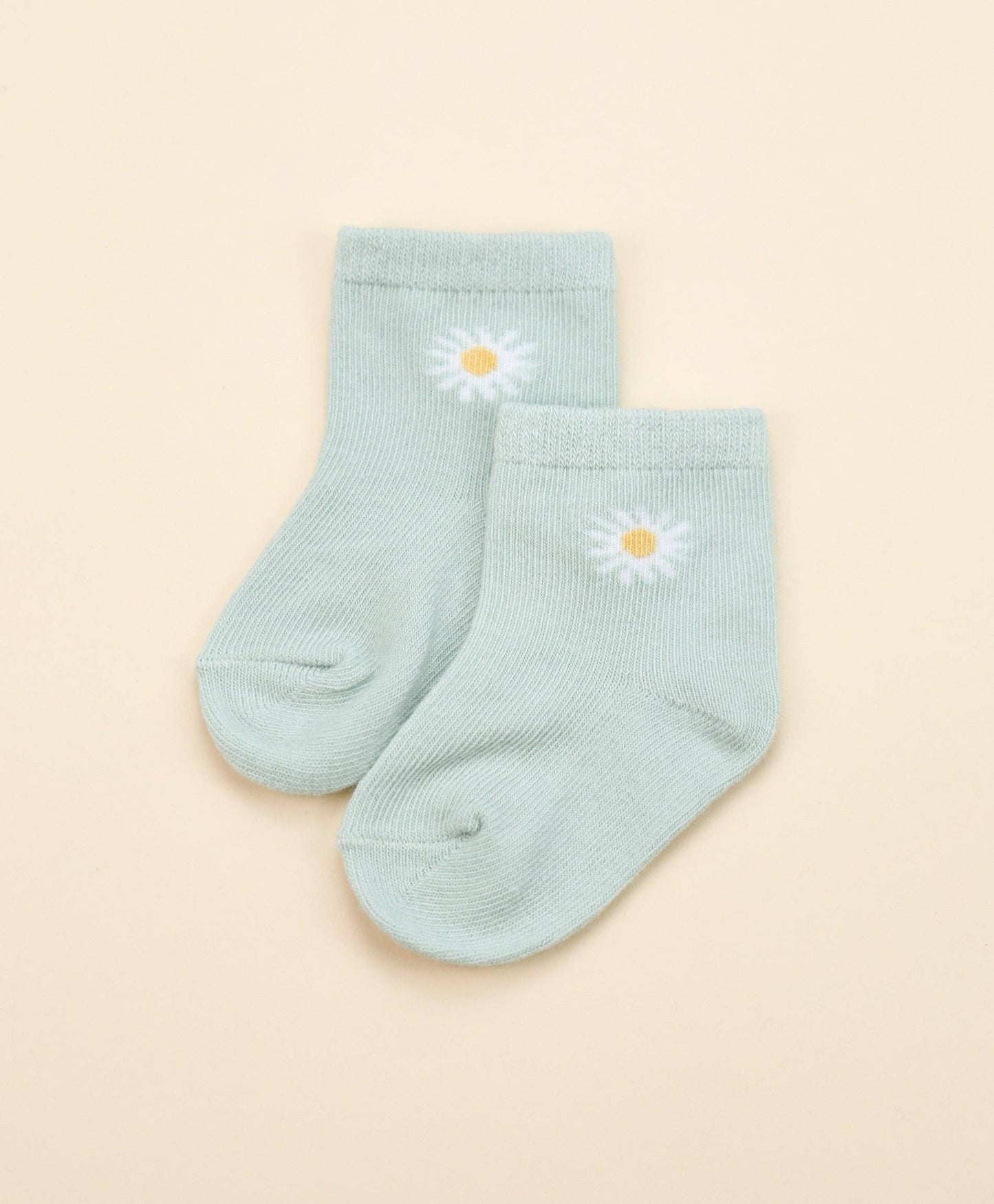Organic Cotton Baby Socks - Daisies: Socks (0-9 months)
