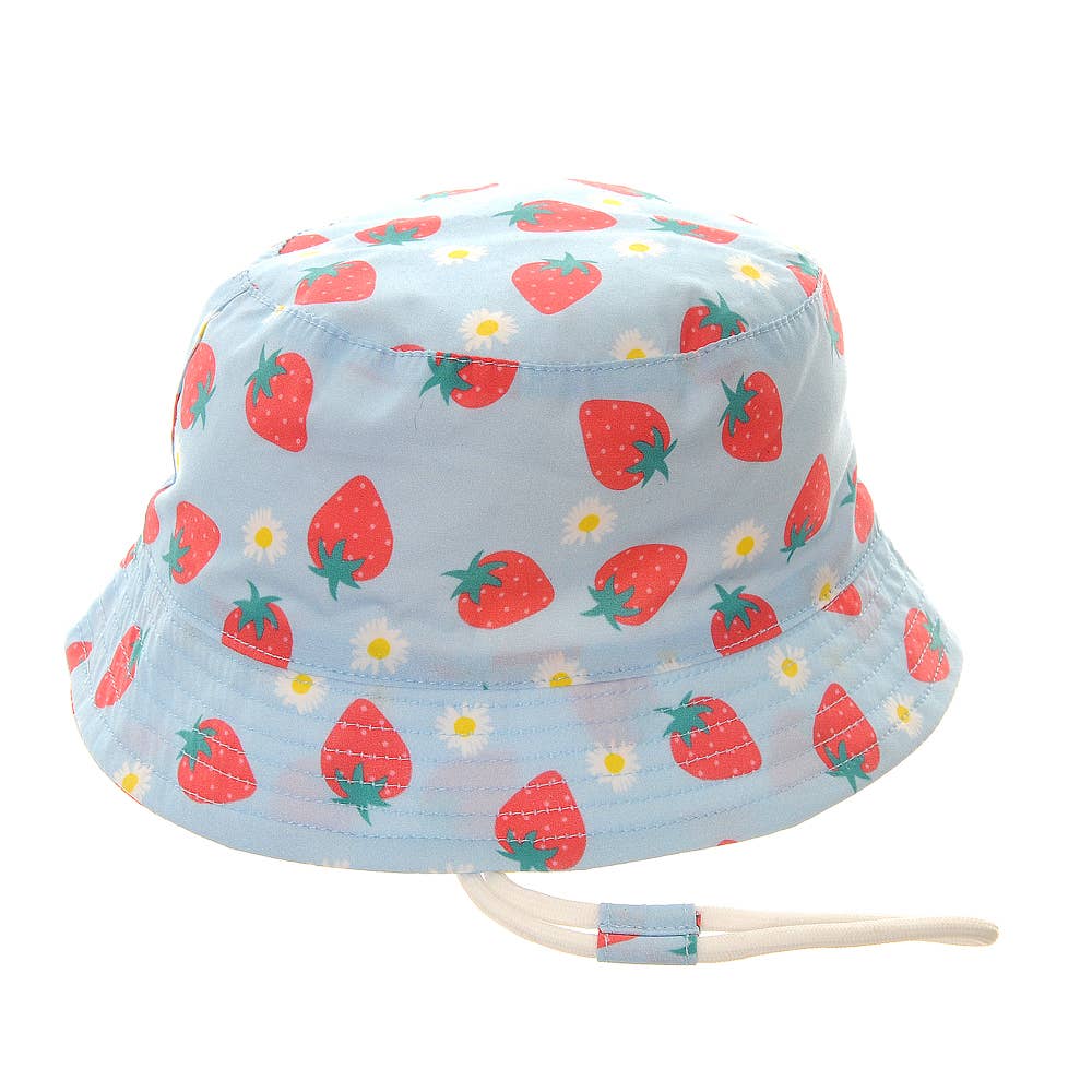 Strawberries Sun Hat: 0-12 months