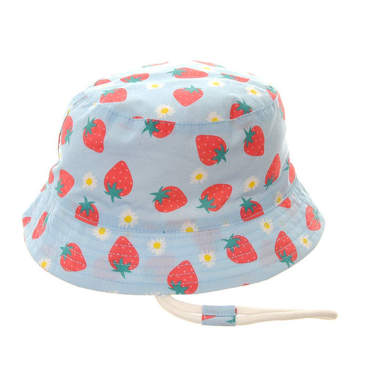 Strawberries Sun Hat: 0-12 months