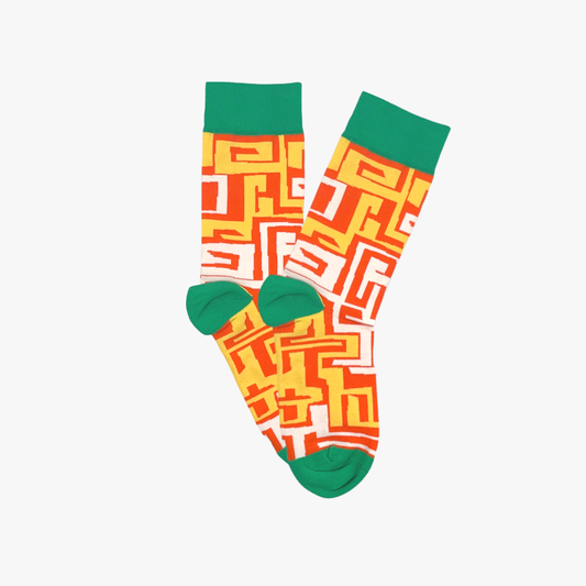 Street Life Orange Socks: M