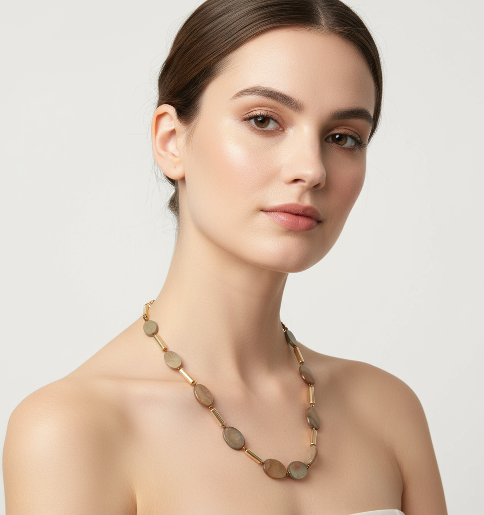 Gist - Shell and Hematite Necklace